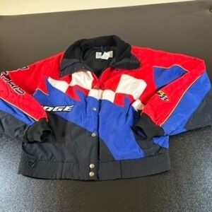 Polaris Snowmobile Jacket Winter‎ Ski Coat w/Liner Red Blue Vintage Womens Large